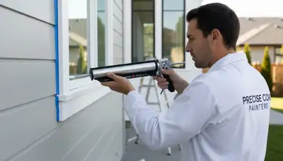 Professional caulking and sealing on Savannah, GA home exterior for weather and moisture protection