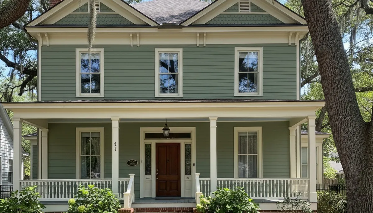 Freshly painted Savannah, GA home exterior with smooth, durable coastal paint finish by local house painters
