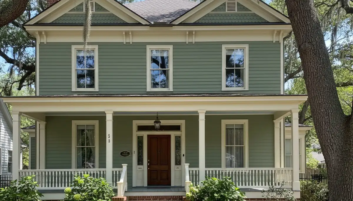 Freshly painted Savannah, GA home exterior with smooth, durable coastal paint finish by local house painters