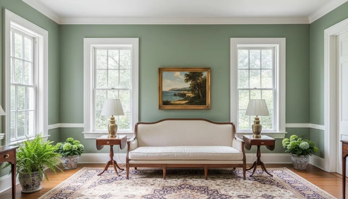 Finished interior painting in Savannah GA with smooth walls and fresh colors by local house painters
