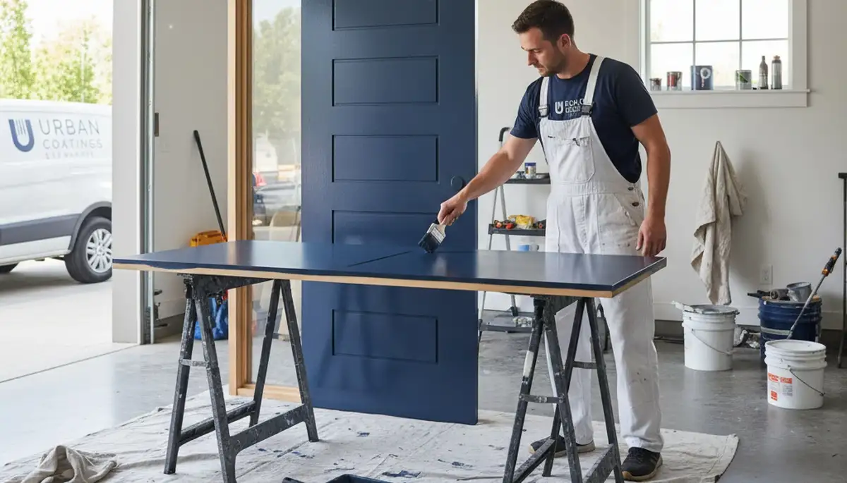 Professional door painting in Savannah, GA showcasing expert refinishing for coastal homes