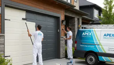 Professional garage door painting by house painters in Savannah, GA for durable coastal finishes