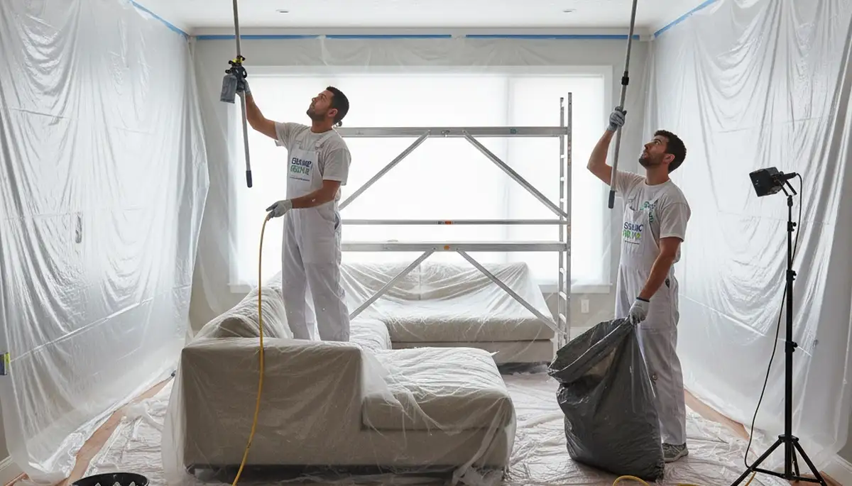 Professional popcorn ceiling removal in Savannah, GA home by expert local painting contractors