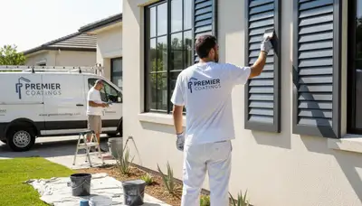 Professional shutter painting and refinishing on coastal home exterior in Savannah, GA