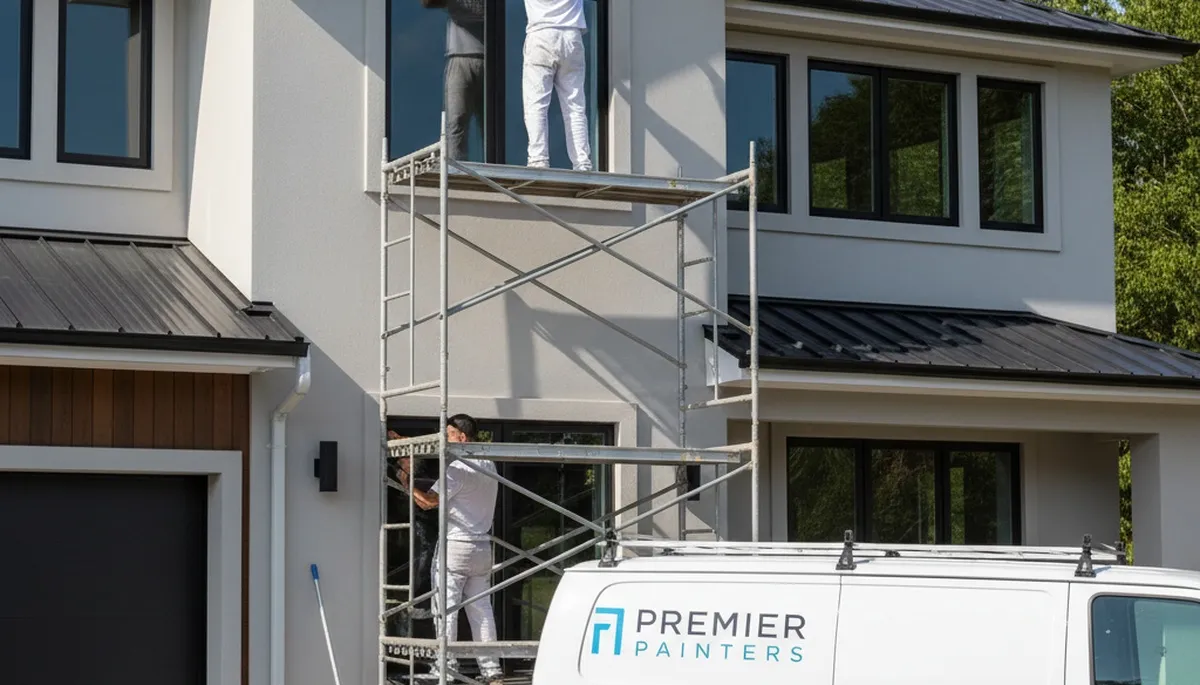 Professional trim and fascia painting on coastal home exterior in Savannah, GA