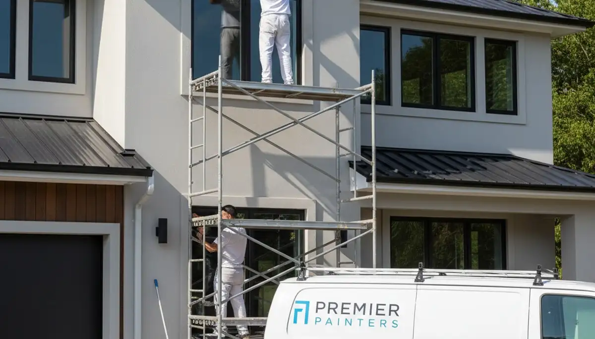 Professional trim and fascia painting on coastal home exterior in Savannah, GA