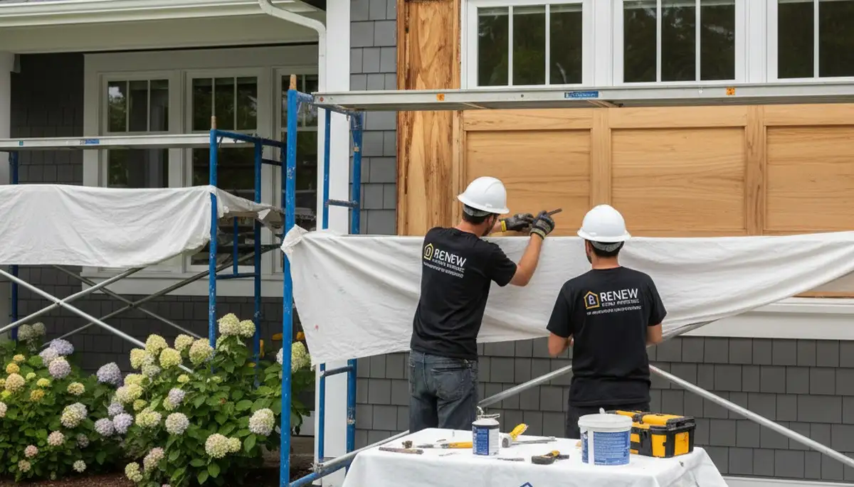 Professional wood rot repair on Savannah GA home exterior by local painting and restoration experts